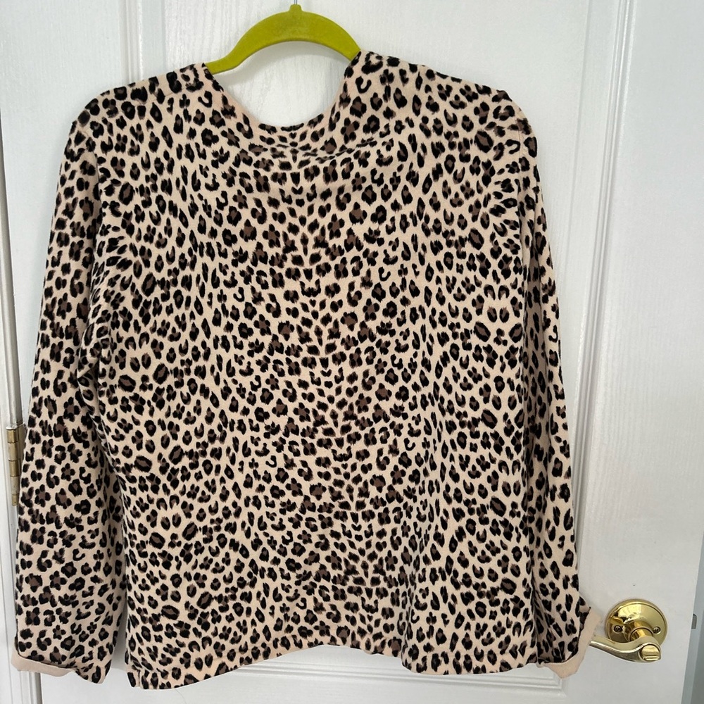 Leopard Print Women's Blouse - Picture 3 of 3
